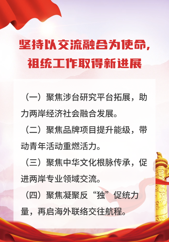 五、堅持以交流融合為使命，祖統工作取得新進展